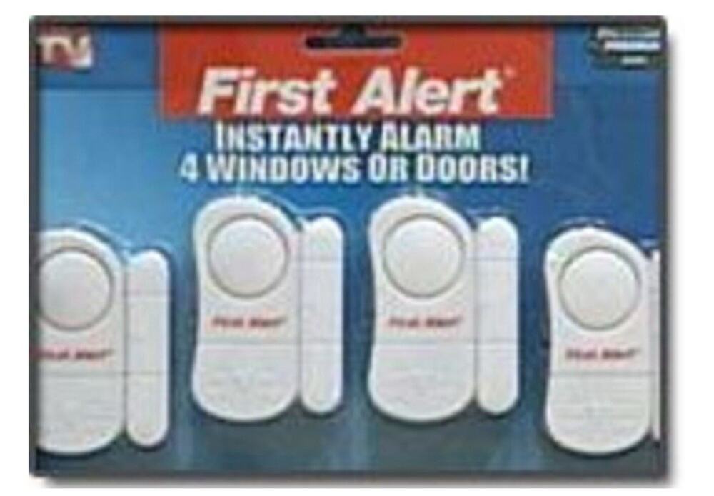 FIRST ALERT 4 Pack Premium Window & Door Security Alarms Ultra Decibel Alarm New